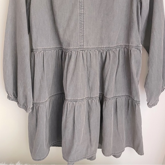 Madewell Denim Raglan-Sleeve Mini Dress in Lunar Wash - Picture 15 of 16